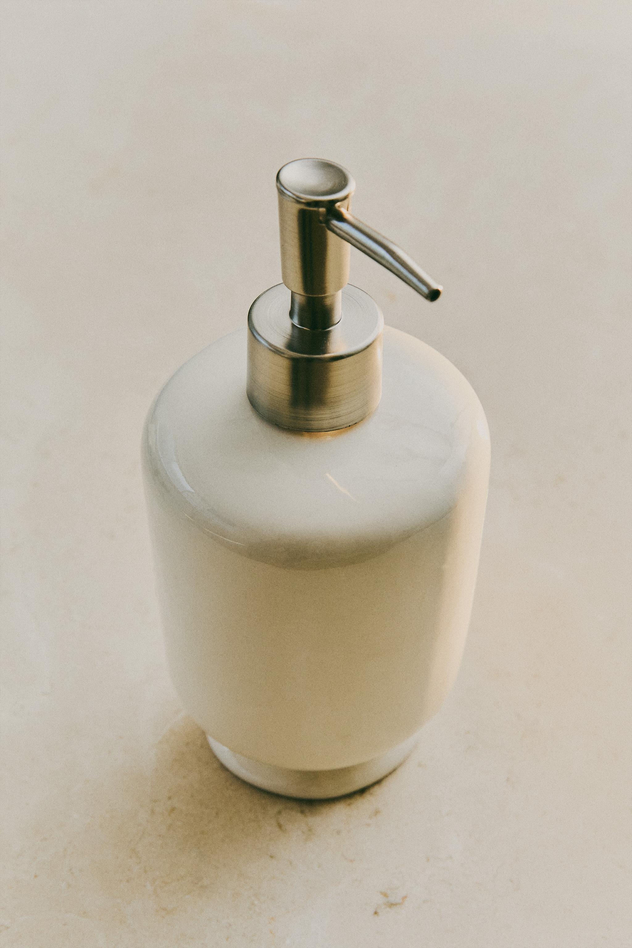 DISTRIBUTEUR SAVON CÉRAMIQUE CRÈME